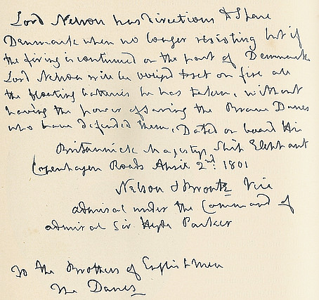 Lord Nelsons første brev